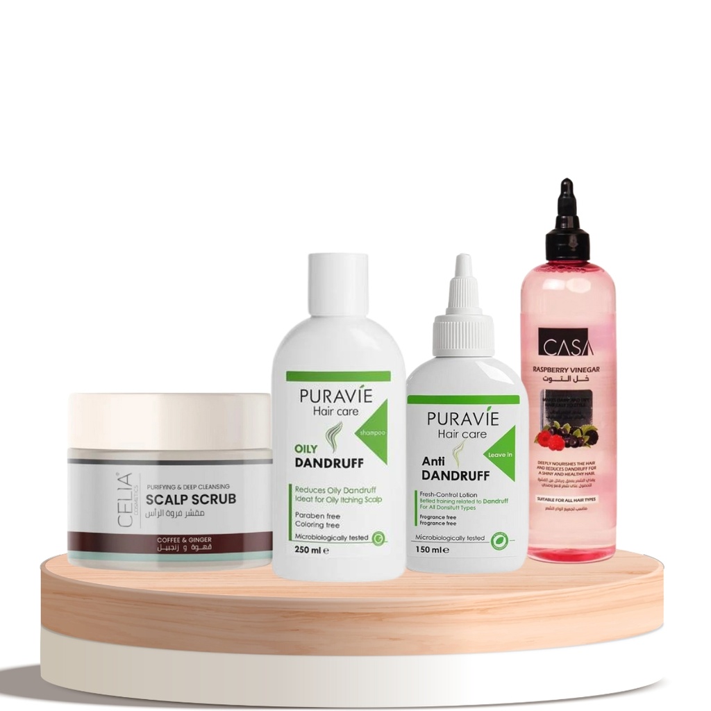 Oily Scalp Detox & Dandruff Treatment Box – Herb & Oil