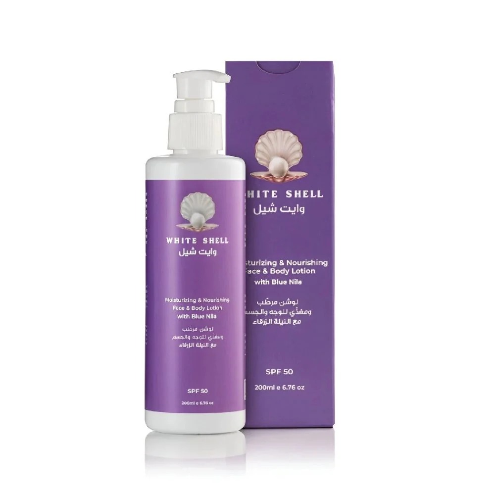 [6253346816864] White Shell Blue Indigo Face & Body Lotion – 200ml