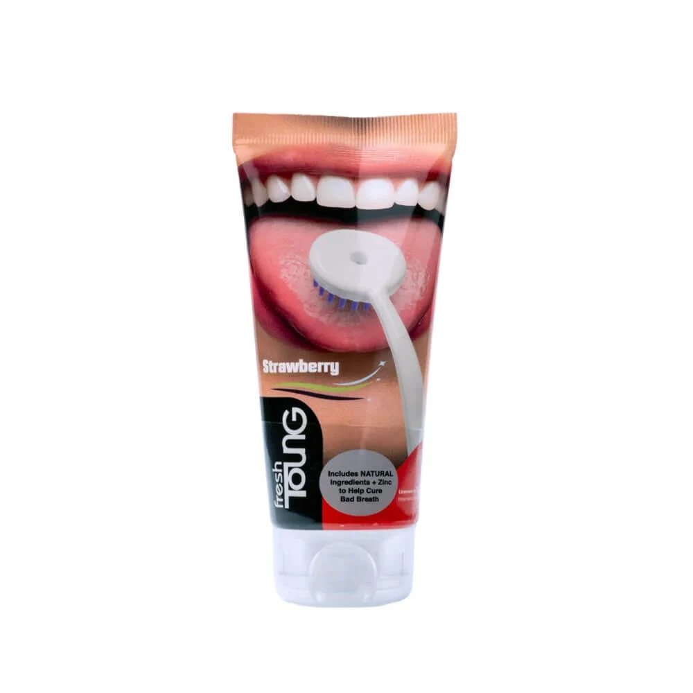[6287043192778] Fresh Tongue Strawberry-Flavored Tongue Cleaning Paste – 85 g
