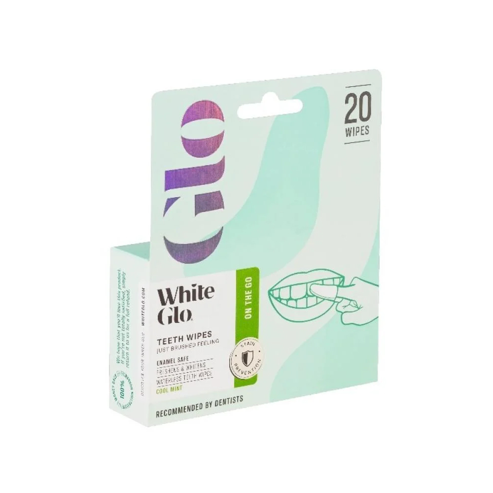 [9319871002527] Waterless Teeth Wipes - White Glo 20 Wipes