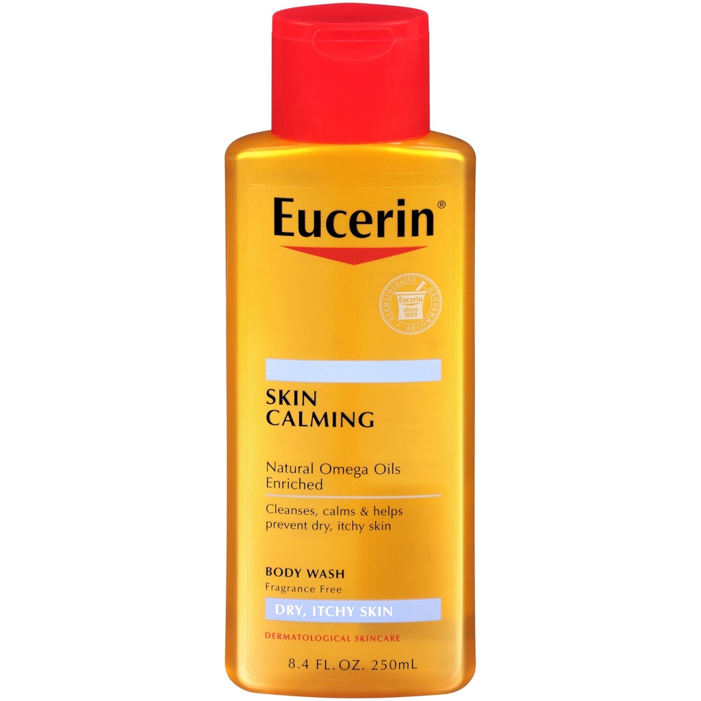 غسول الجسم مع زيوت أوميغا الطبيعية خالية من العطور من يوسرين 250 مل Eucerin