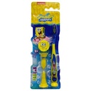 Children's Manual Toothbrush with Sand Timer and Suction Base - From Fab Lab Multiple Kids Options - SPANGE BOB