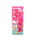 Twin Pack Children's Manual Toothbrush with Suction Base - From Fab Lab Multiple Dual Character Options - HELLO KITTY