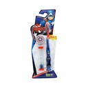 Children's Toothbrush Set with Base and Sand Timer - From Fab Lab Multiple Marvel and Nickelodeon Options - Captain America