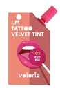 Voloria I AM Tattoo Velvet Lip and Cheek Tint Long Lasting Natural Formula - 02 Spicy Red - احمر