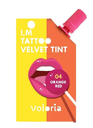 Voloria I AM Tattoo Velvet Lip and Cheek Tint Long Lasting Natural Formula - 04 Orange Red - أحمر برتقالي